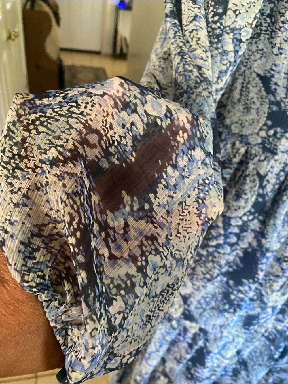 Joie Blue and White Paisley Print Dress - Picture 7 of 10
